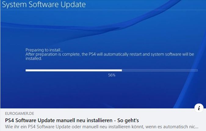PS4 - Software Update manuell neu installieren - So geht's
