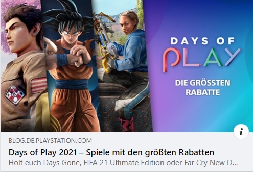 Days of Play 2021 – Spiele mit den größten Rabatten