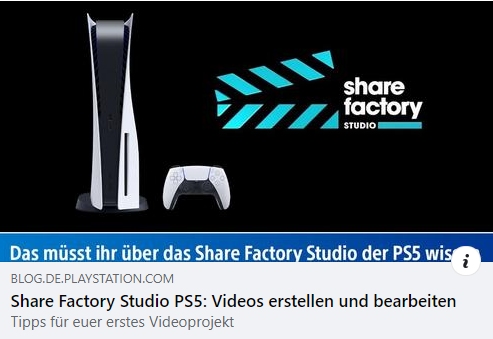 Share Factory Studio PS5 - Videos erstellen und bearbeiten