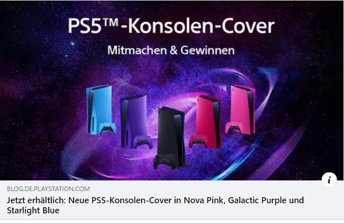 PS5 Konsolen Cover Nova Pink Galactic Purple Starlight Blue