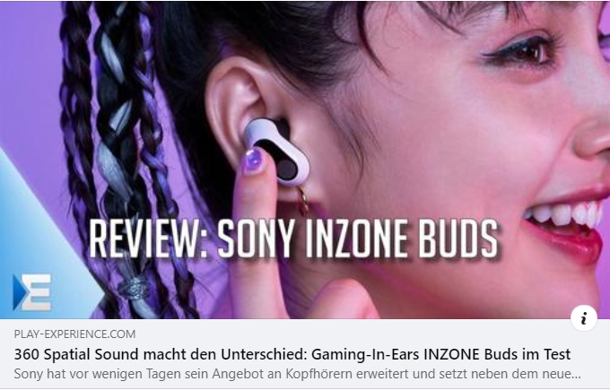 360 Spatial Sound: Gaming-In-Ears INZONE Buds im Test