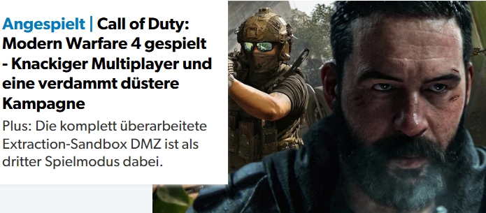 Call of Duty: Modern Warfare 4 - Kampagne und Multiplayer