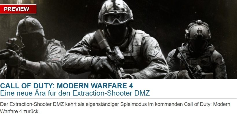 Call of Duty: Modern Warfare 4 - die neue DMZ