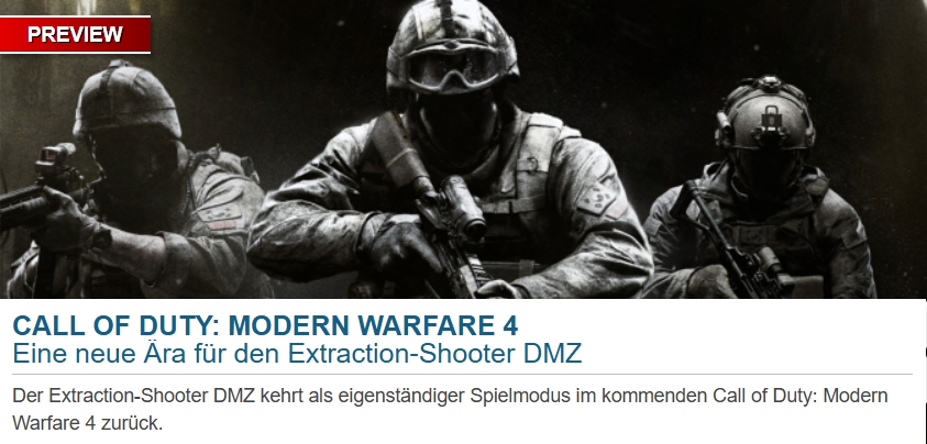 Call of Duty: Modern Warfare 4 - die neue DMZ